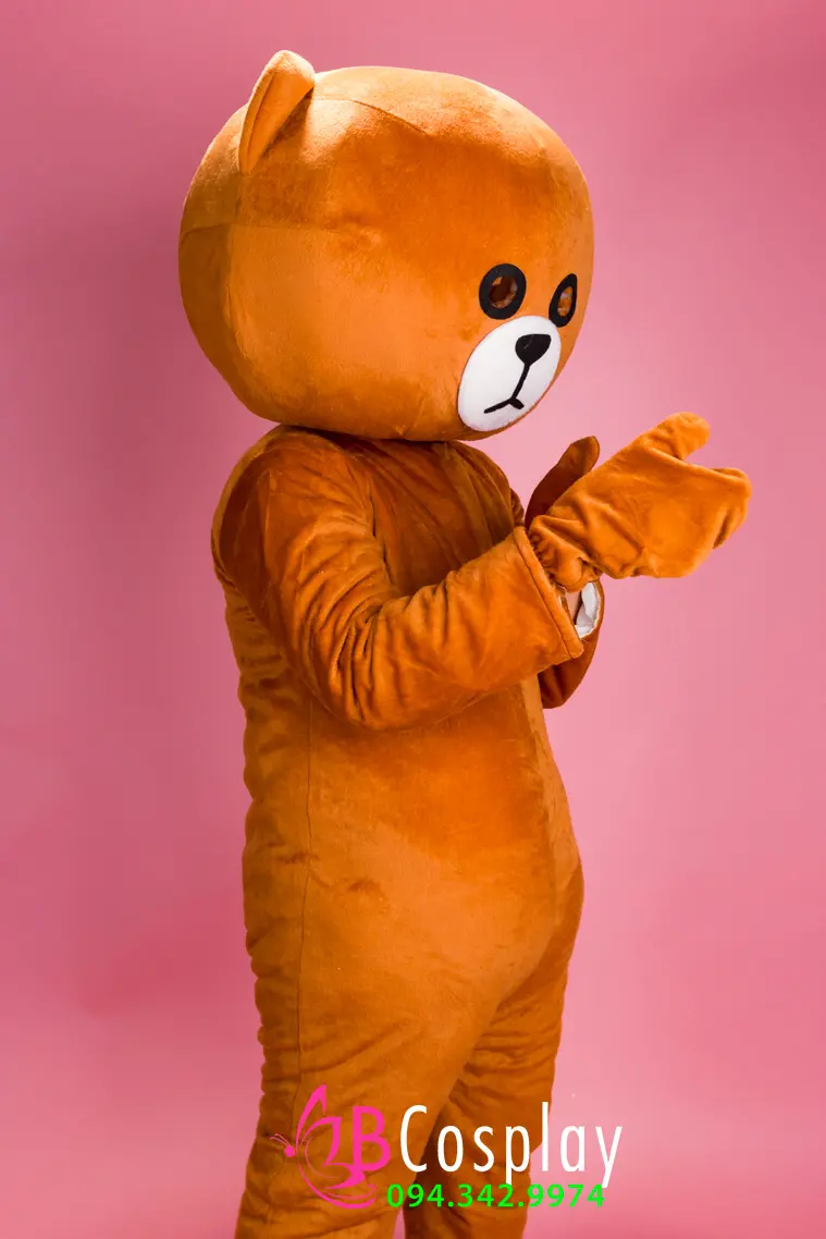 Trang Phục Mascot Gấu Brown Màu Nâu