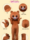 Trang Phục Mascot Gấu Brown Màu Nâu