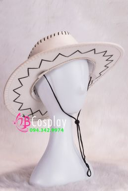 Nón Cao Bồi Màu Trắng - Cowboy Hat