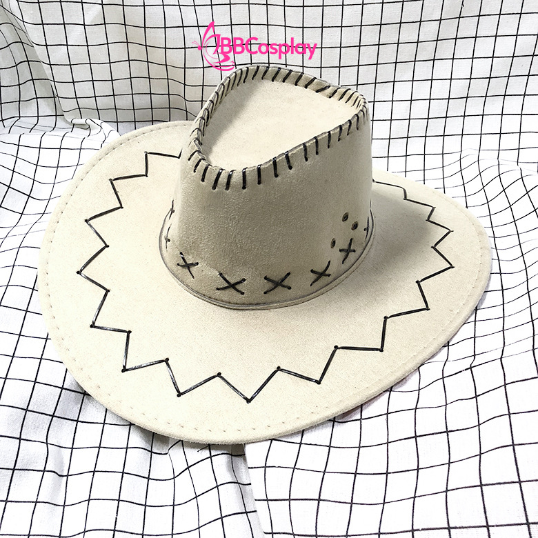 Nón Cao Bồi Màu Trắng - Cowboy