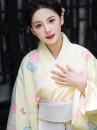 Áo Yukata Kiniro Hoa Tặng Kèm Thắt Lưng