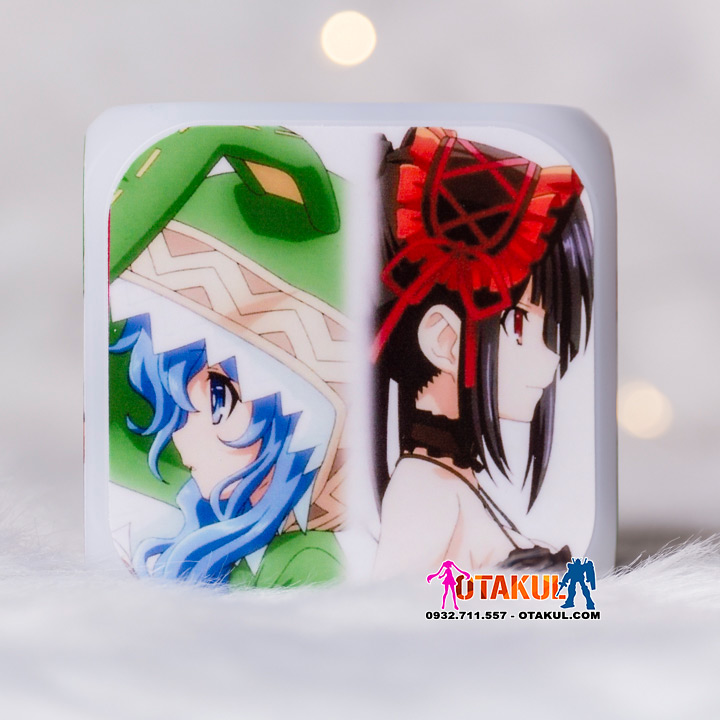 Đồng Hồ Báo Thức Vuông - Kurumi & Yoshino