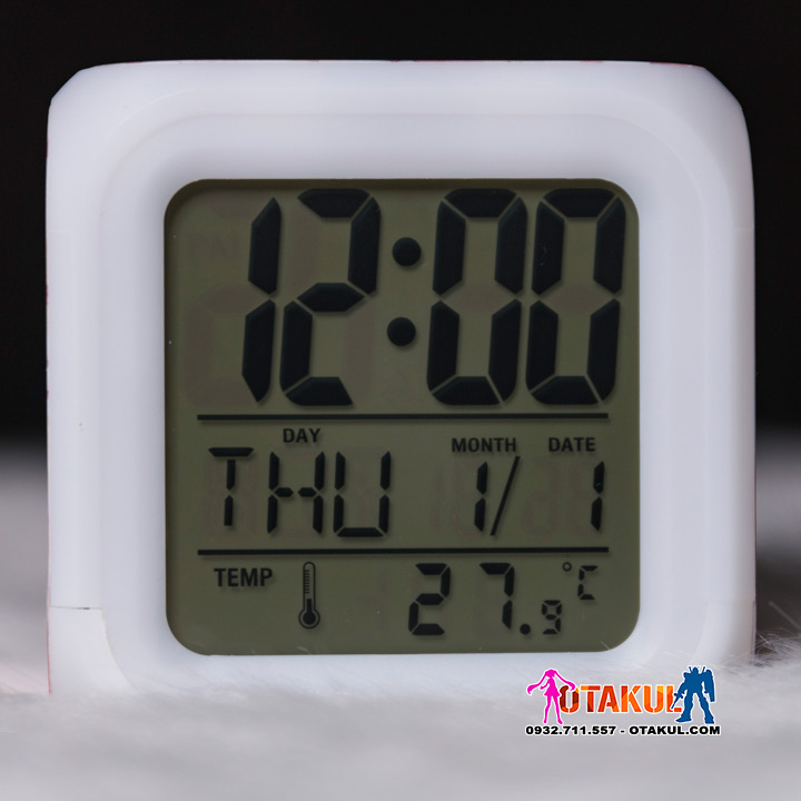 Đồng Hồ Báo Thức Vuông - Kurumi & Yoshino