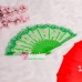 Quạt Vải Ren Xanh Lá