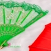 Quạt Vải Ren Xanh Lá