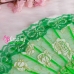 Quạt Vải Ren Xanh Lá