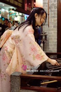 Yukata YEN Gấm Hoa Hồng