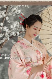 Yukata YEN Gấm Hoa Hồng