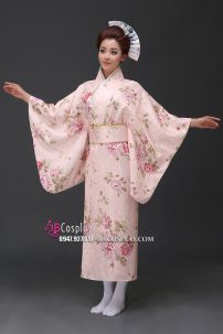 Yukata YEN Gấm Hoa Hồng