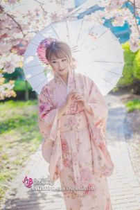 Yukata YEN Gấm Hoa Hồng