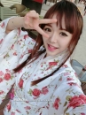 Yukata YEN Trắng Hoa Đỏ