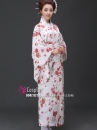 Yukata YEN Trắng Hoa Đỏ