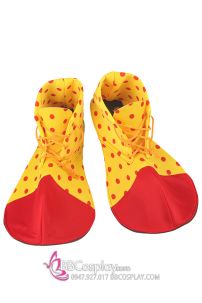 Giày Vải Chú Hề Vàng Chấm Bi Mũi Đỏ