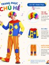 Trang Phục Chú Hề Nam Kiểu Áo Vá Nhiều Màu