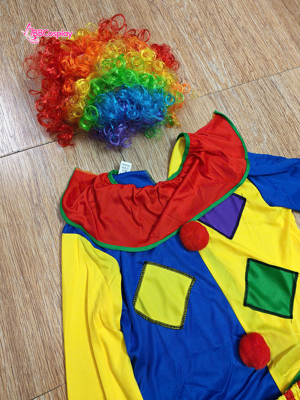 Trang Phục Chú Hề Nam Kiểu Áo Vá Nhiều Màu