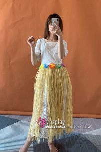 Váy Hawai Vàng Nâu Nhạt