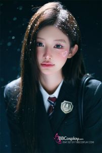 Đồng Phục Nữ Sinh Hàn Quốc - Áo Vest Xanh Đen