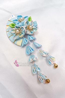 Kanzashi Phụ Kiện Cài Nhật Bản Nhiều Màu - Xanh Dương