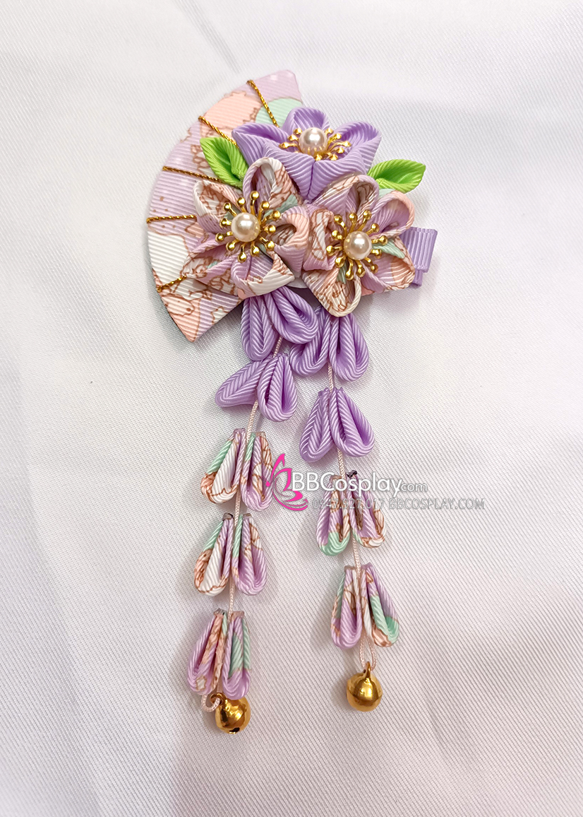 Kanzashi Nhật Bản Hoa Tím