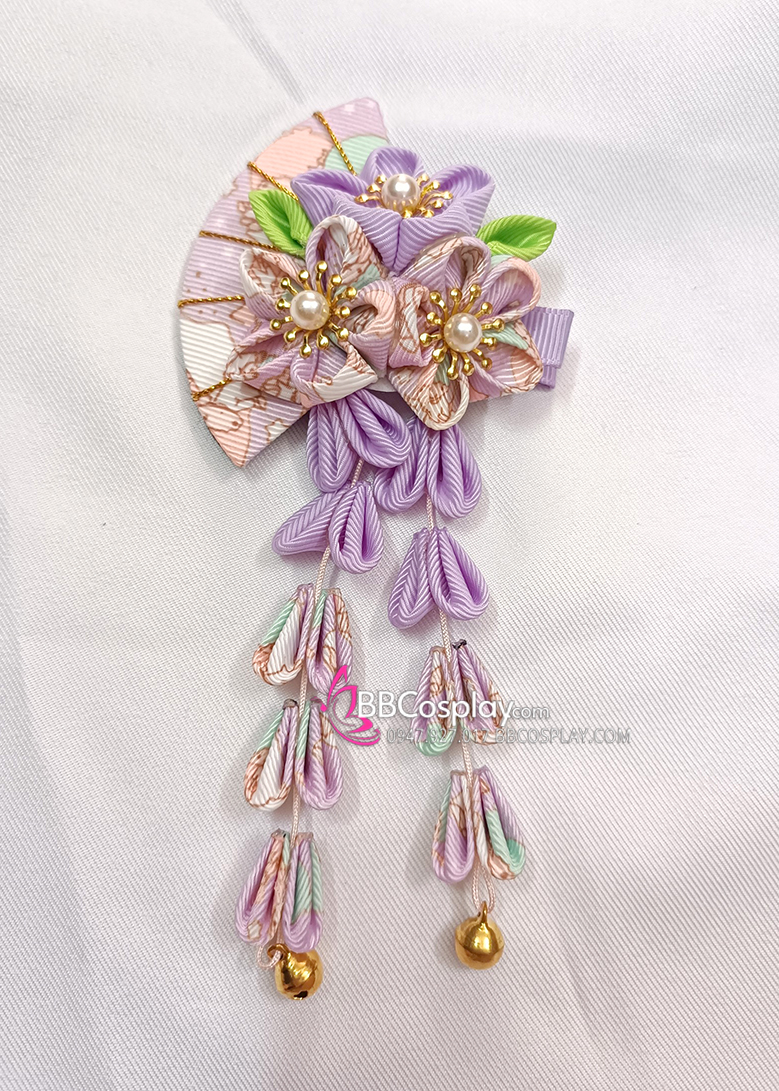 Kanzashi Nhật Bản Hoa Tím