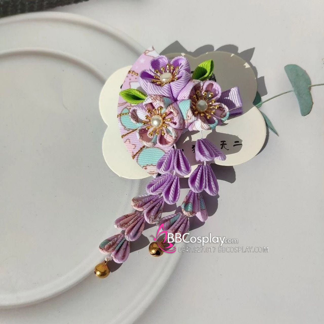 Kanzashi Nhật Bản Hoa Tím