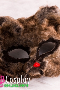 Mặt Nạ Mèo Lông Nâu