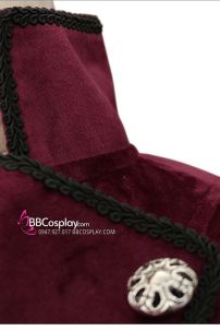 Vest Đuôi Tôm Dạ Hội Medieval Vintage Đỏ Nhung