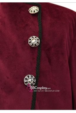 Vest Đuôi Tôm Dạ Hội Medieval Vintage Đỏ Nhung