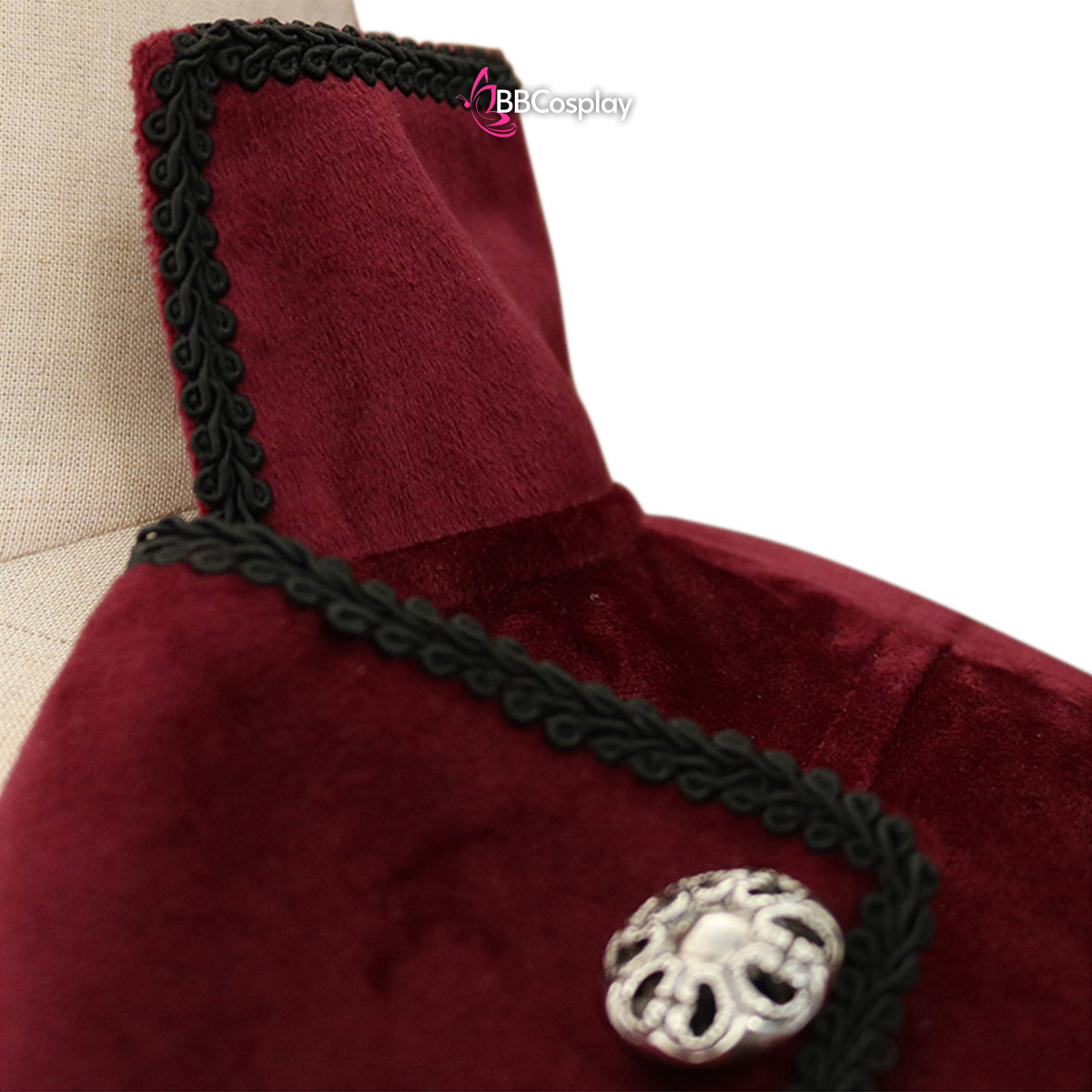 Vest Đuôi Tôm Dạ Hội Medieval Vintage Đỏ Nhung