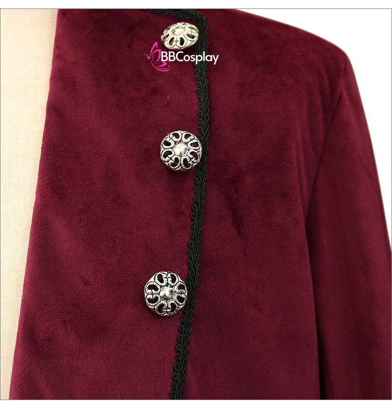 Vest Đuôi Tôm Dạ Hội Medieval Vintage Đỏ Nhung