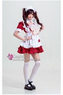 Trang Phục Maid Đỏ Đô