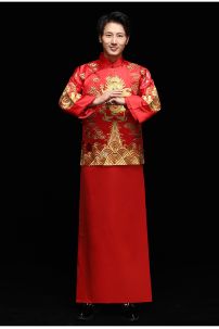 Hỉ Phục Nam Thêu Rồng Vàng