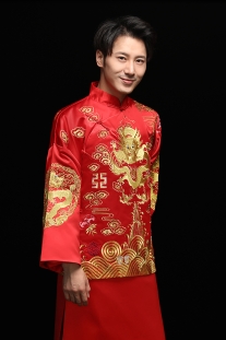 Hỉ Phục Nam Thêu Rồng Vàng