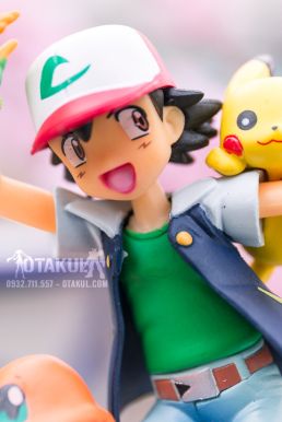 Mô Hình Figure Satoshi, Pikachu & Hitokage - Pokemon