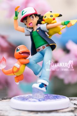 Mô Hình Figure Satoshi, Pikachu & Hitokage - Pokemon