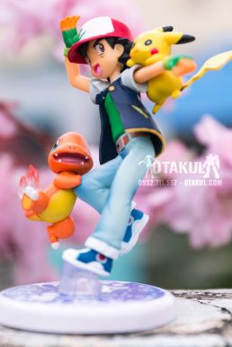 Mô Hình Figure Satoshi, Pikachu & Hitokage - Pokemon