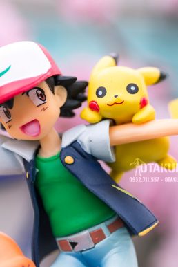 Mô Hình Figure Satoshi, Pikachu & Hitokage - Pokemon