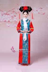 Trang Phục Hoàn Châu Công Chúa - Áo Xanh Váy Đỏ