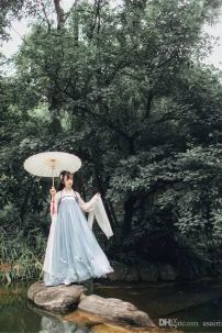 Hán Phục Bách Hạc Du Tiên Voan Thêu 100%