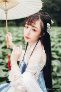 Hán Phục Bách Hạc Du Tiên Voan Thêu 100%