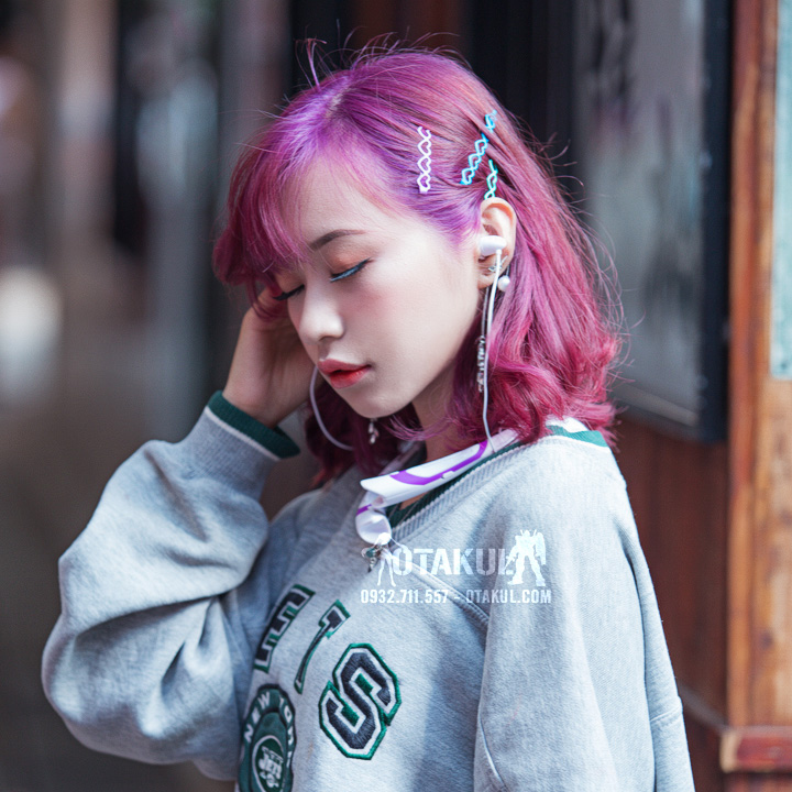 Tai Nghe Bluetooth - Trắng Tím - Vocaloid