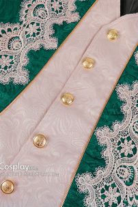 Vest Bá Tước Châu Âu May Kèm Ghilê Xanh Lá