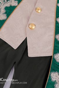 Vest Bá Tước Châu Âu May Kèm Ghilê Xanh Lá