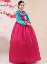 Hanbok HQ Giá Rẻ Áo Xanh Váy Hồng Nơ Hồng
