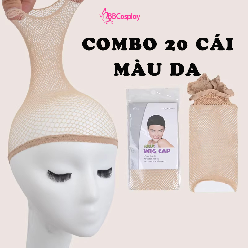 Lười Trùm Tóc Màu Da - Wigcap Màu Da