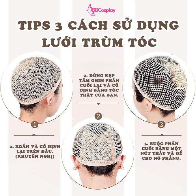 Lười Trùm Tóc Màu Da - Wigcap Màu Da