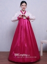 Hanbok Hàn Quốc Giá Rẻ Áo Trắng Váy Hồng Nơ Hồng