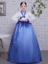 Hanbok Áo Trắng Váy Xanh Nơ Xanh Giá Yêu Thương