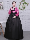 Trang Phục Hanbok Hàn Quốc Giá Rẻ Áo Hồng Viền Đen Váy Đen