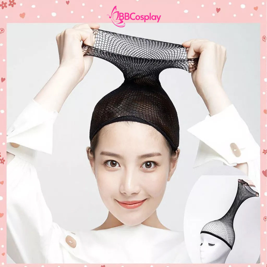 Wig Cap - Lưới Đội Tóc Giả - Màu Đen
